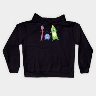 Cute toothbrush toothpaste dental floss cartoon Kids Hoodie